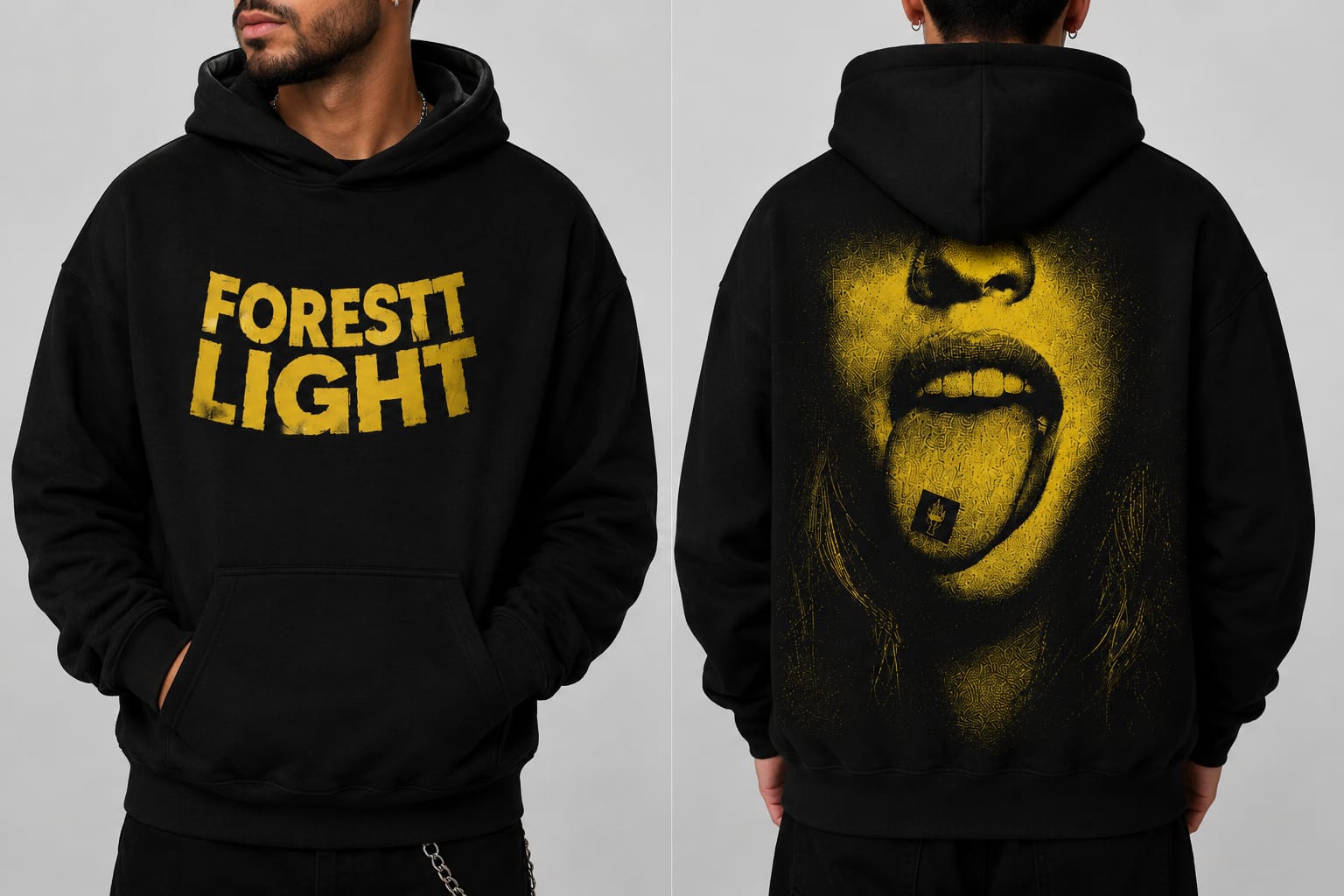 Modelo vestindo o moletom Forestt Light
